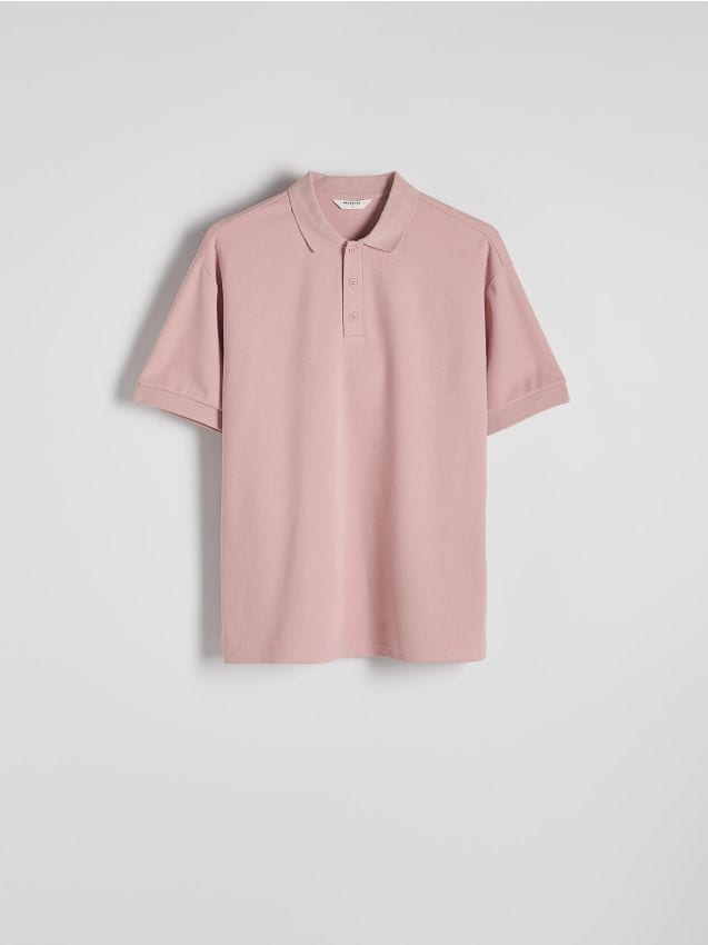 Reserved - Koszulka polo boxy - różowy