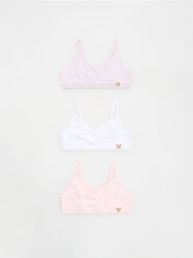 Reserved - Bawełniany top 3 pack - wielobarwny
