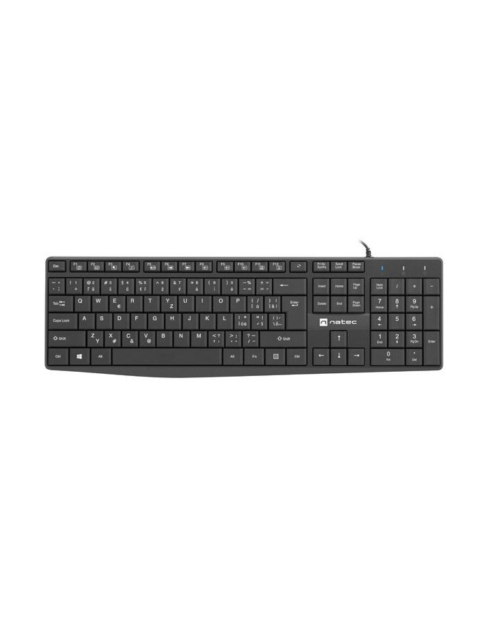 Klawiatura przewodowa Natec Nautilus CZ/SK slim czarna