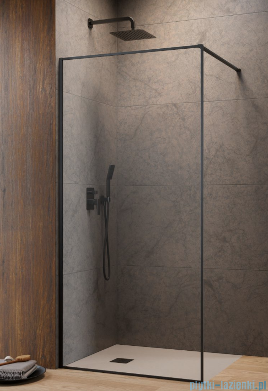 Radaway Modo F II Brushed GunMetal kabina Walk-in 160x2010cm Szczotkowany Grafit szkło przejrzyste 10409164-92-01