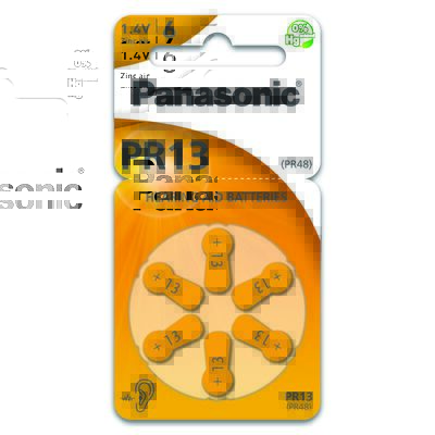 Bateria Zinc Air słuchowa PR13/6BP 6 sztuk Panasonic