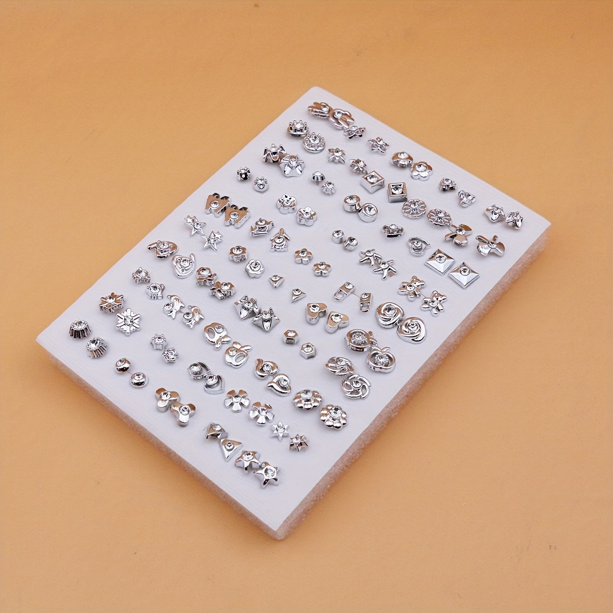 TEMU Zestaw 50 Par Losowych Mieszanych Kolczyków do Uszu z Żywicy i Plastiku z Igiełką