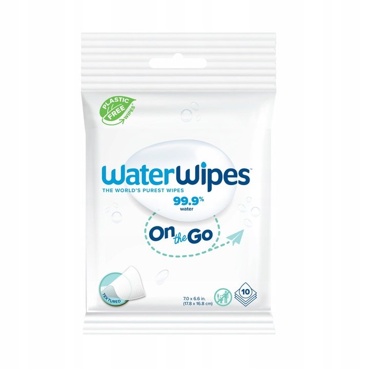 Water Wipes BIO, Chusteczki nawilżane odświeżające OnTheGo, 10 szt.x10