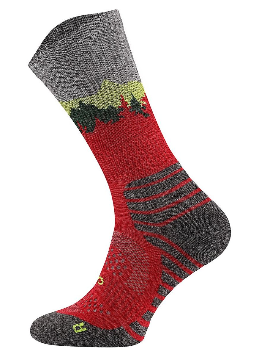 Zaawansowane skarpety trekkingowe Falcon Trail 55% MERINO, całoroczne, chroniące przed otarciami - Juicy Raspberry 43-46