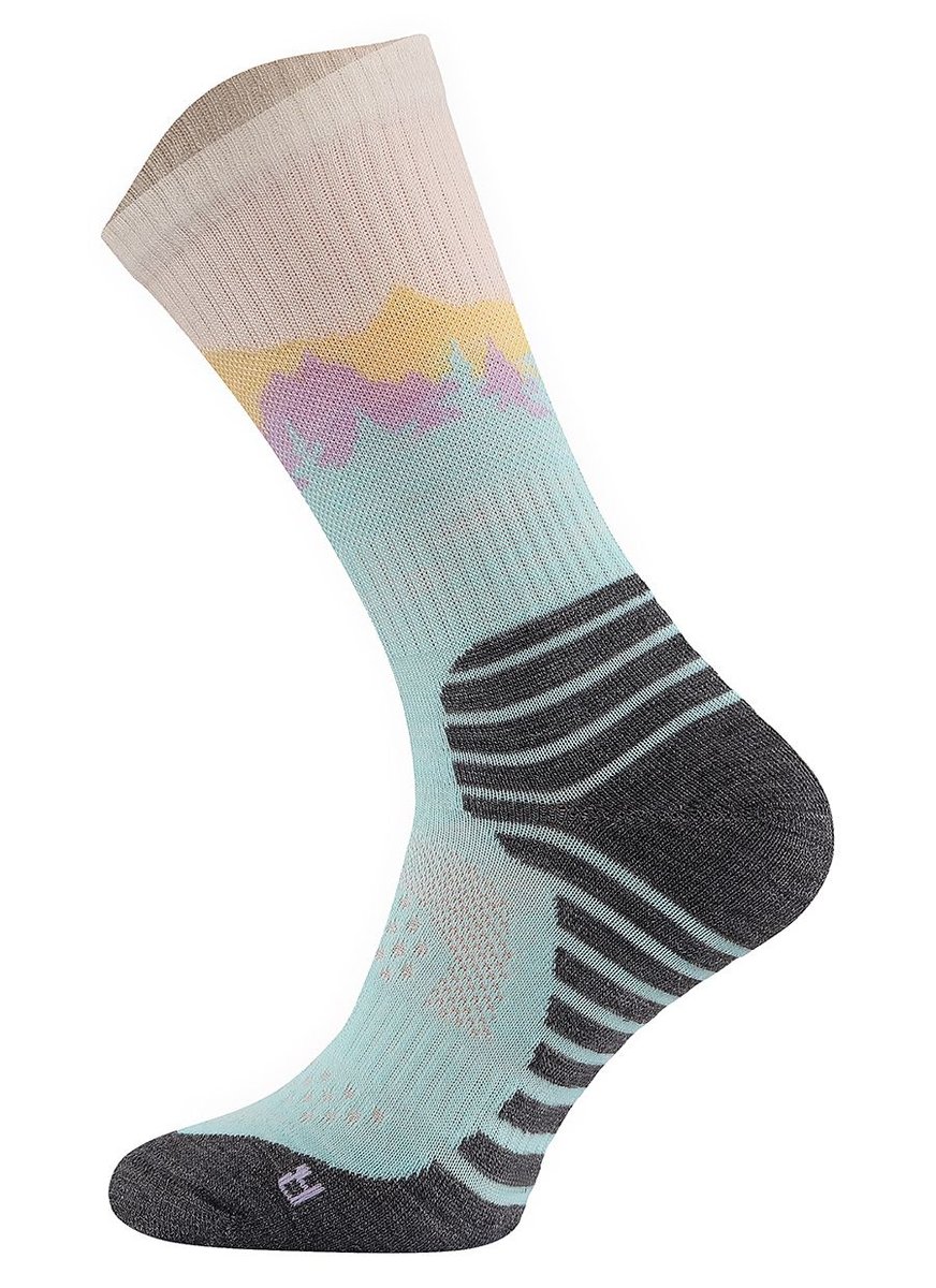 Zaawansowane skarpety trekkingowe Falcon Trail 55% MERINO, całoroczne, chroniące przed otarciami - Pastel 35-38