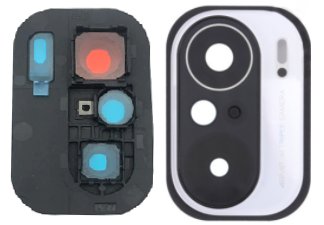 SZYBA OCZKO APARATU RAMKA XIAOMI Poco F3 Biały