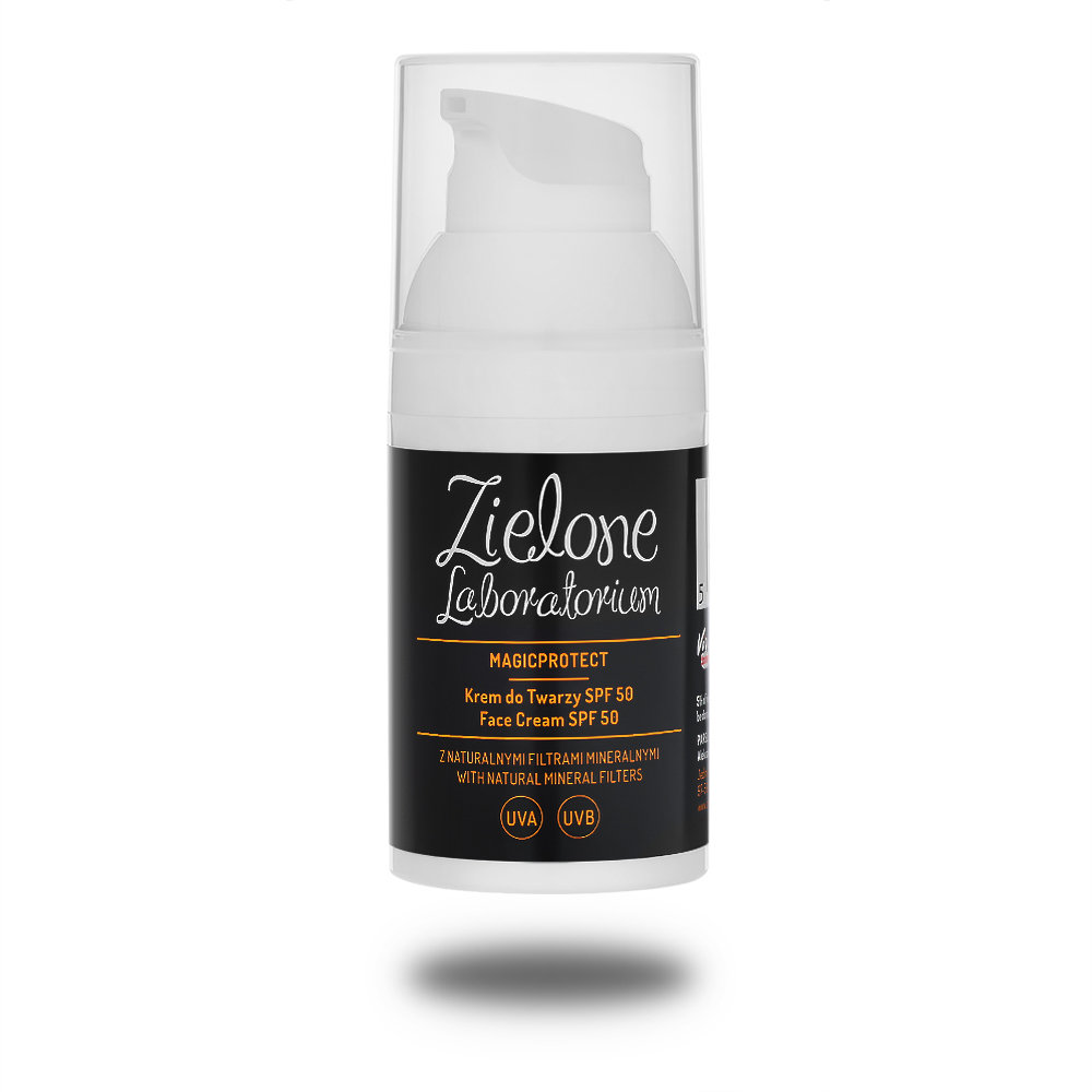 Zielone Laboratorium, MagicProtect Krem do Twarzy SPF 50 z naturalnymi filtrami mineralnymi, 30ml