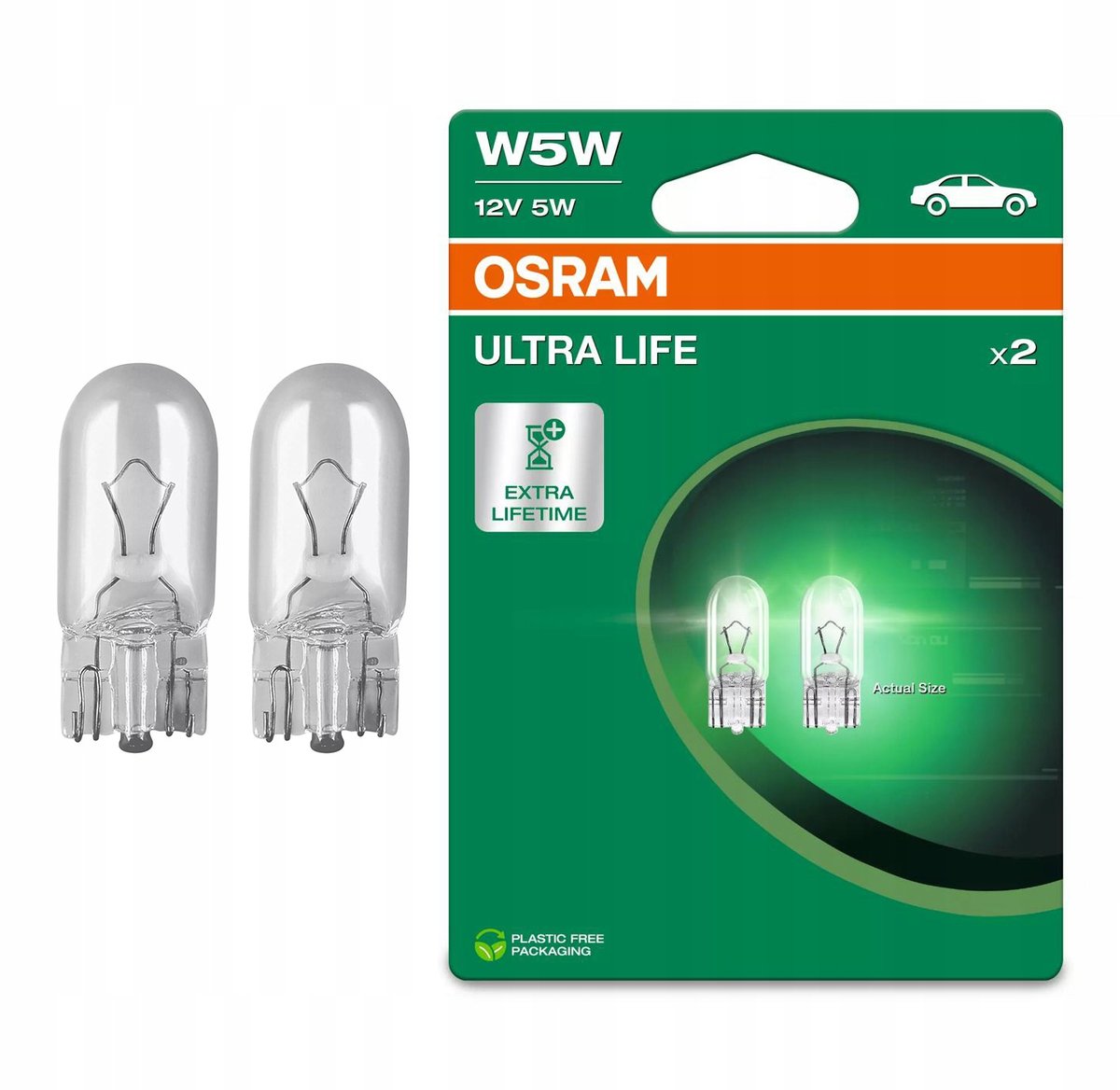 Żarówka W5W 12V 5W Ultra Life 2825Ult-2Bl Zestaw 2 Sztuki Osram