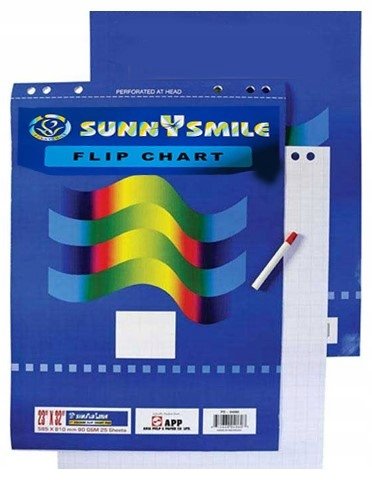 Blok Papieru Do Flipchart Gładki Tablic 25 Kartek Gruby Papier 80 G/M²