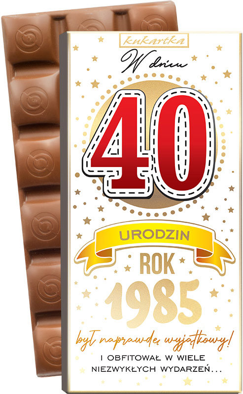 CZEKOLADA 424 Urodziny 40 (cyfry, roczniki)