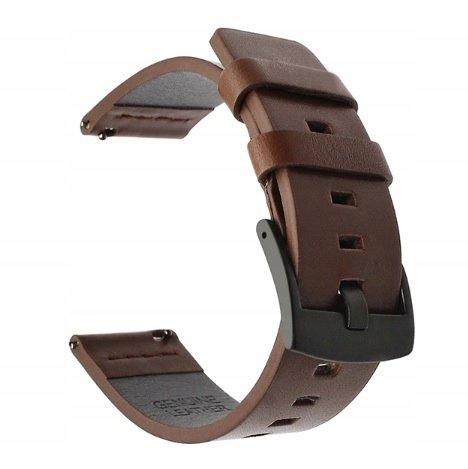 Nowy Gruby Brązowy Skórzany Pasek, Skóra Naturalna 20Mm + Teleskopy