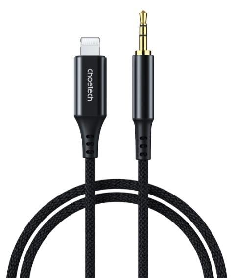 Kabel Choetech AUX007 Lighting / mini jack 3.5mm 1 m - czarny