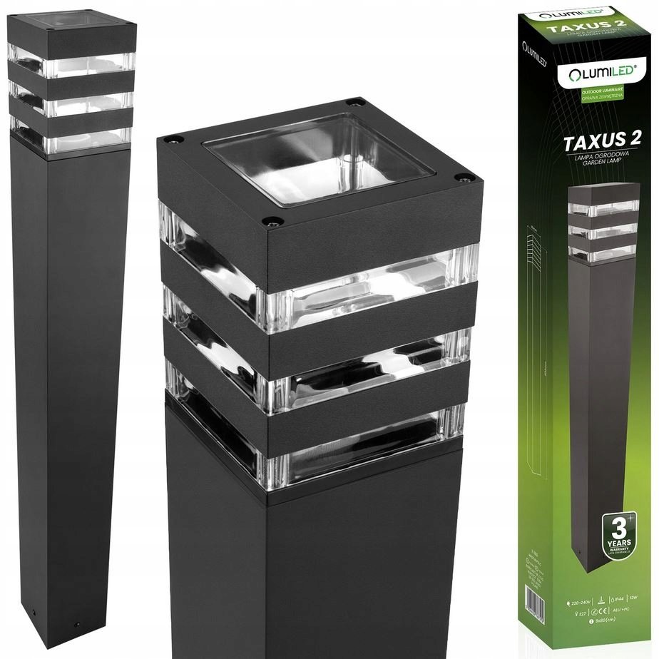 Lampa Ogrodowa Słupek Zewnętrzny Stojący E27 Led Taxus 2 80Cm Lumiled