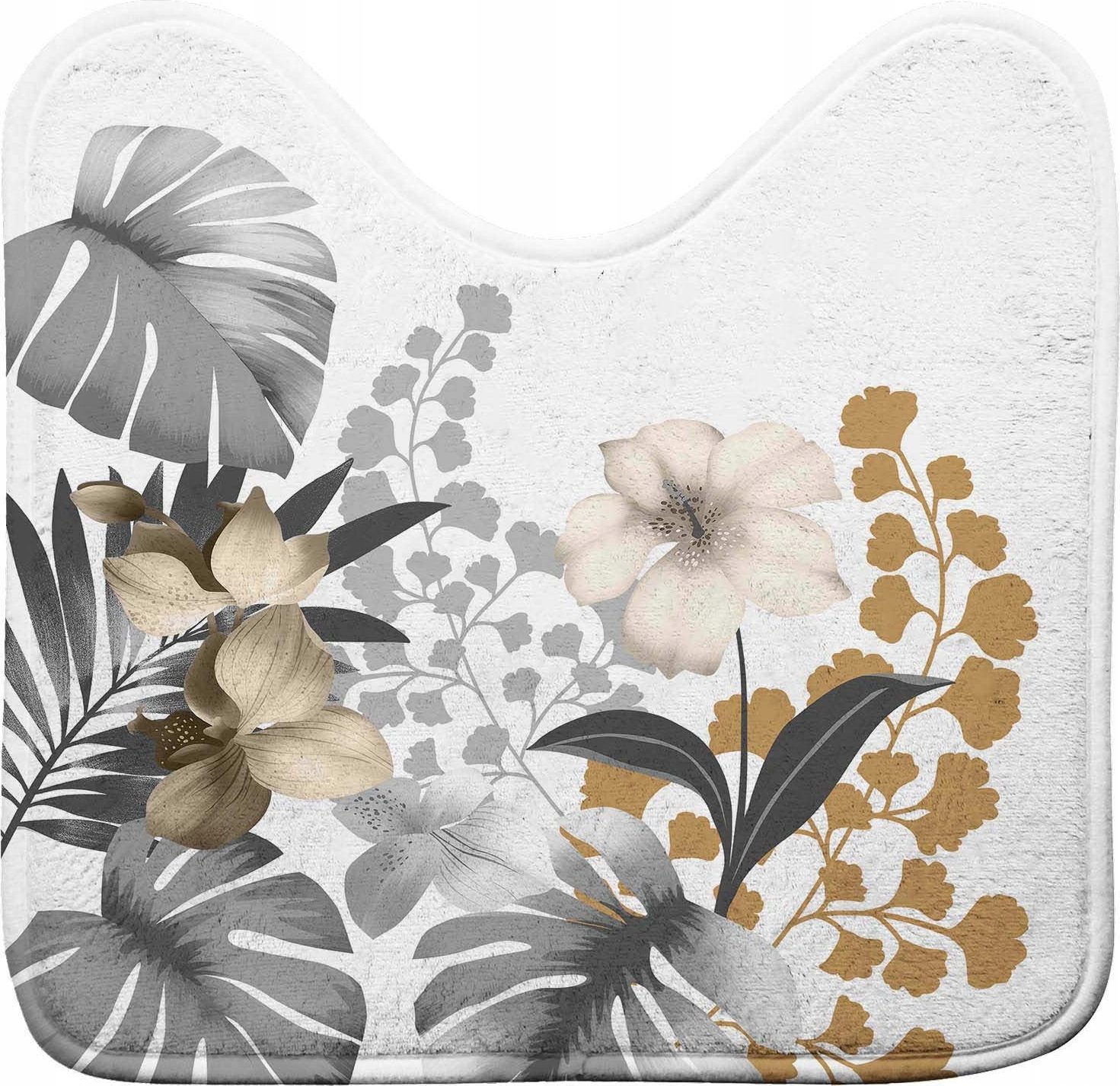 Bisk Dywanik toaletowy we wzór kwiatów, KELLY, 45 x 45 cm