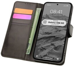 Bizon Etui z klapką Case Pocket do Galaxy A56 5G, czarne