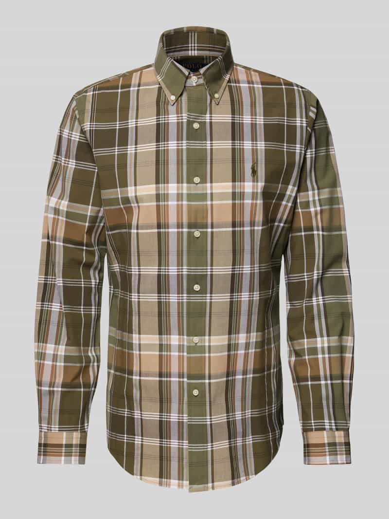 Koszula casualowa o kroju custom fit z kołnierzykiem typu button down