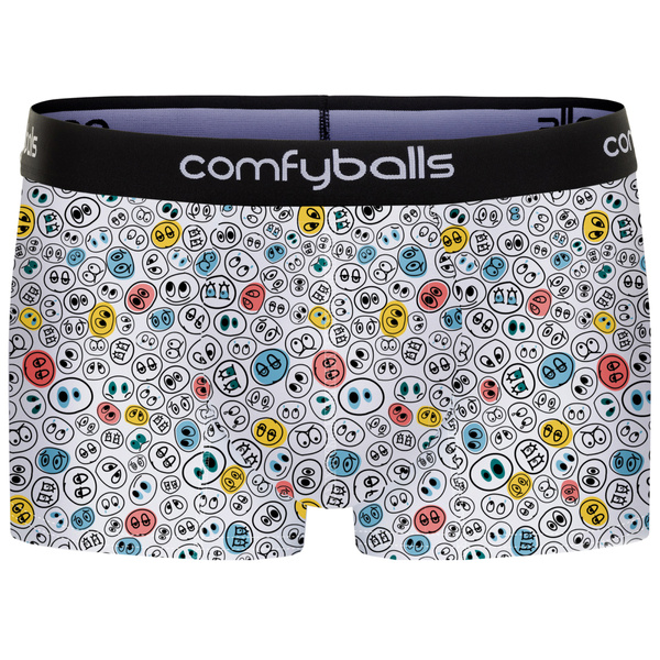 COMFYBALLS Bokserki REGULAR COTTON smiley white