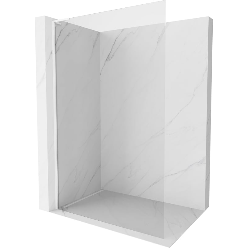 Mexen Kioto-X L ścianka prysznicowa Walk-in 110 x 200 cm, transparent 10 mm, biała - 800-110-107-20-00-X
