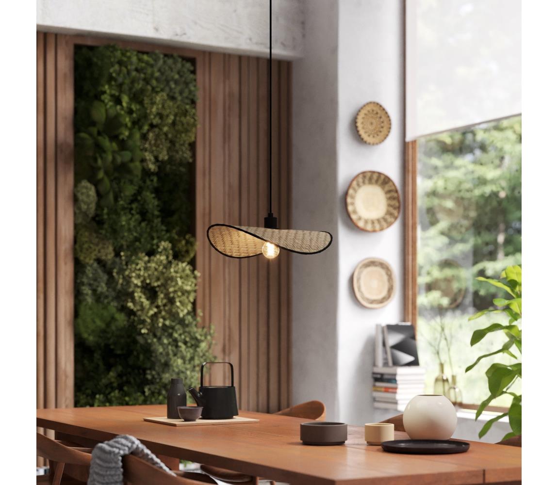 Eglo 44044 - Żyrandol na lince MARYWELL 1xE27/40W/230V brązowy