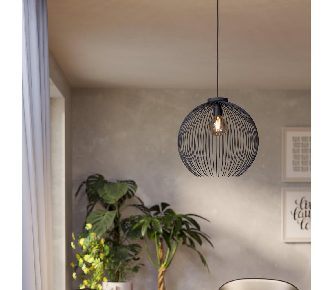 Eglo 901002 - Żyrandol na lince VENEZUELA 1xE27/40W/230V czarny