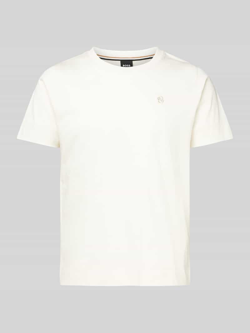 T-shirt z wyhaftowanym logo