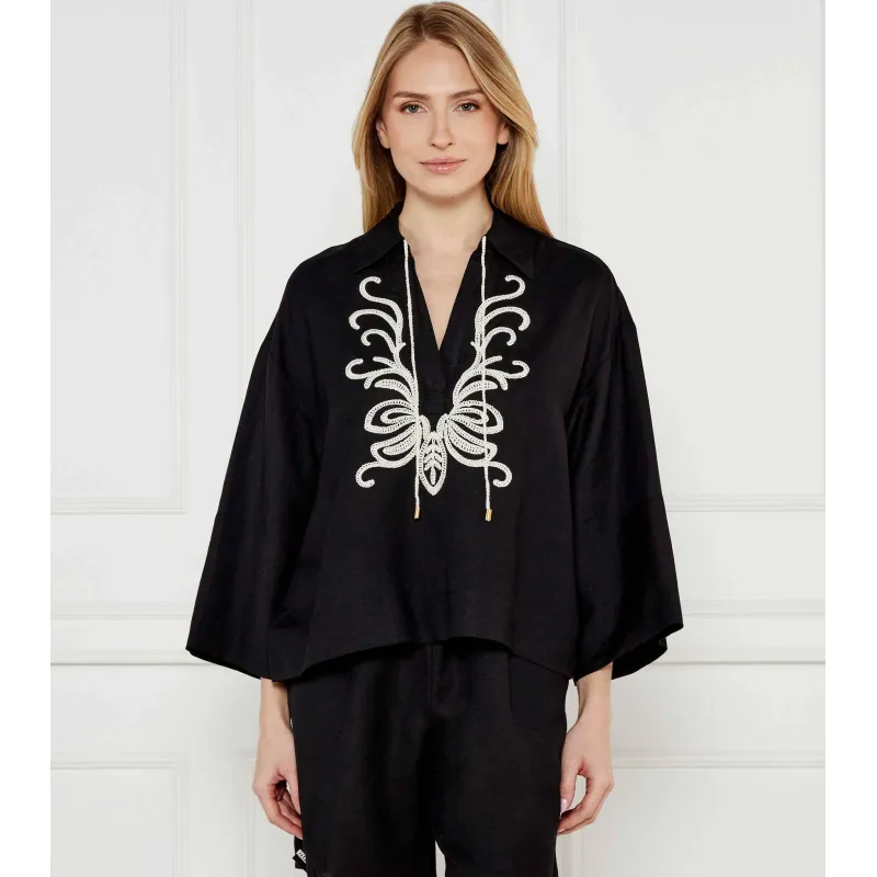 Twinset U&B Lniana koszula Relaxed fit