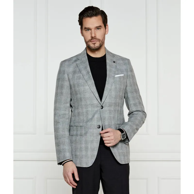 BOSS BLACK Wełniana marynarka H-Hutson-233 Slim Fit z dodatkiem lnu