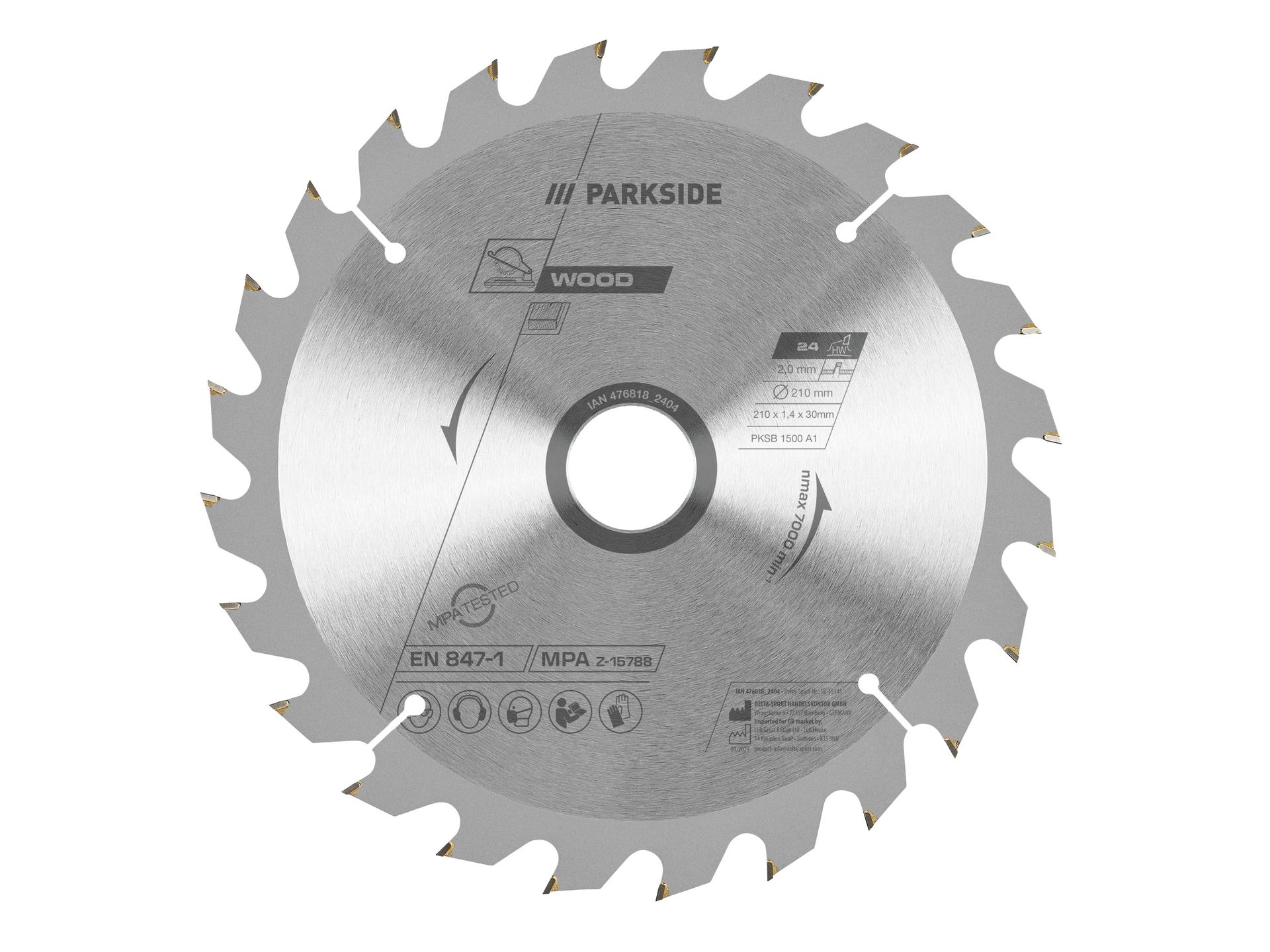 PARKSIDE® Tarcza do pilarki ręcznej, Ø 210 mm (210 mm drewno 24 zęby)