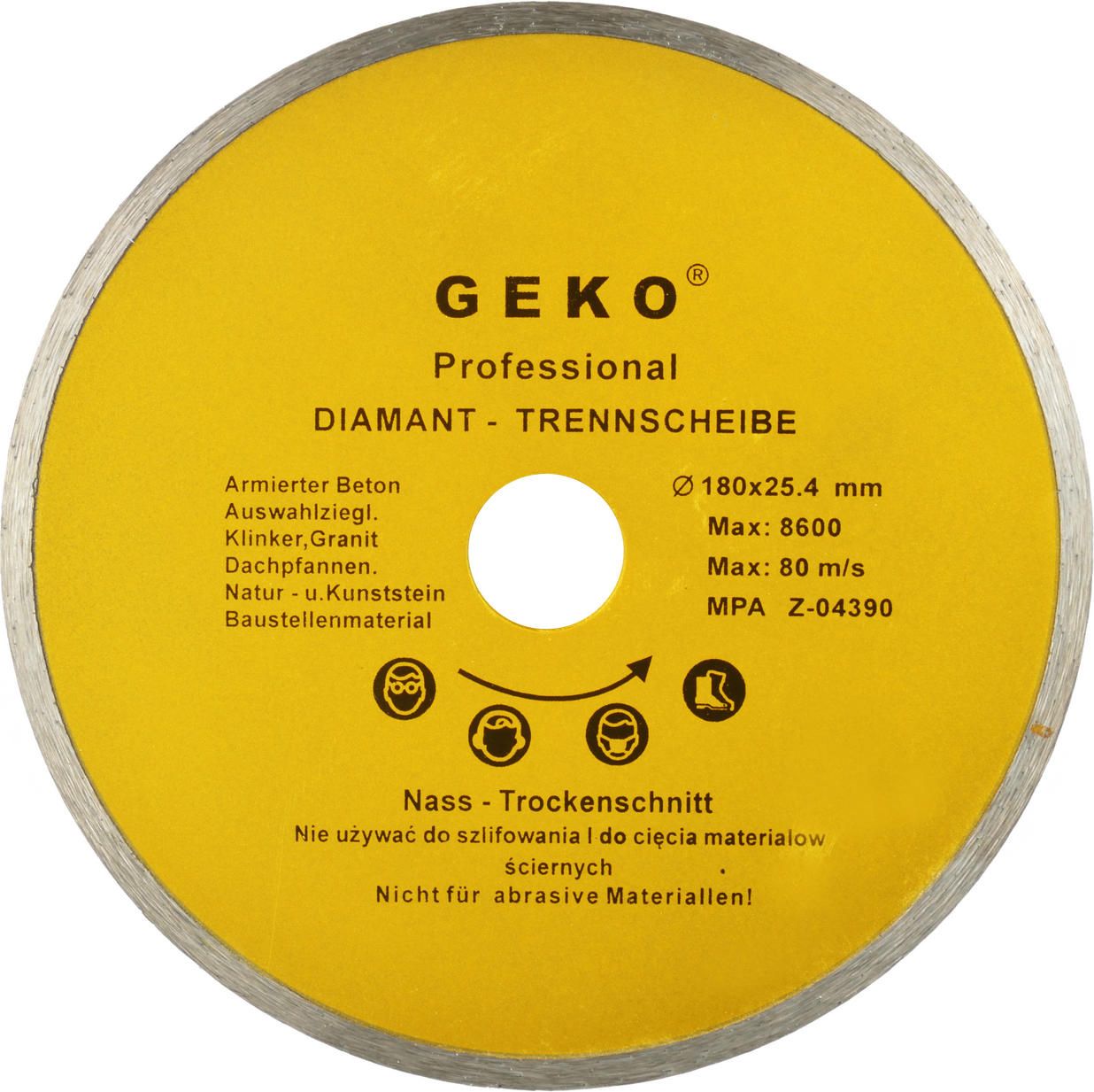 Geko tarcza diamentowa 180mmx25,4 pełna G00242