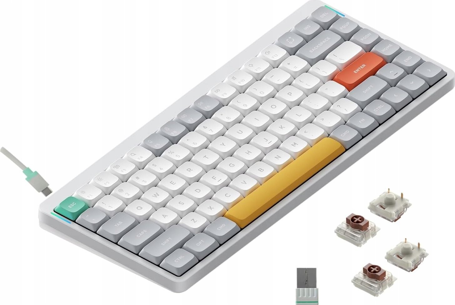 NuPhy Air75 V2 Ionic White Wisteria