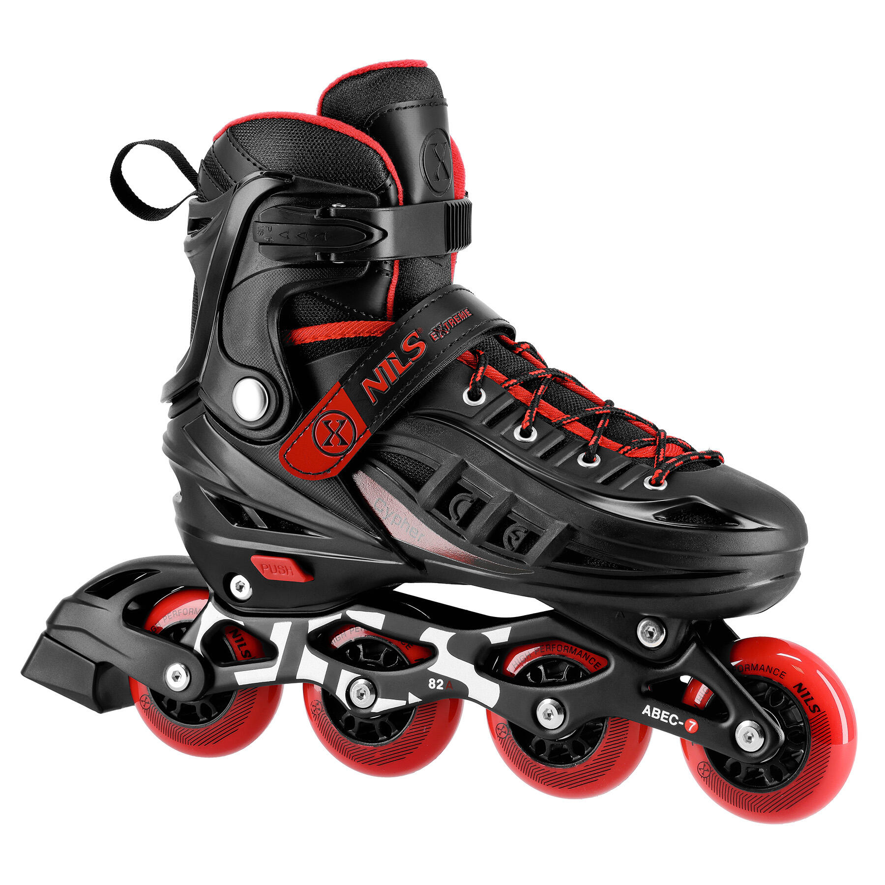 Łyżworolki Nils Extreme Cypher rozmiar L (39-43) czerwony (5907695557039)