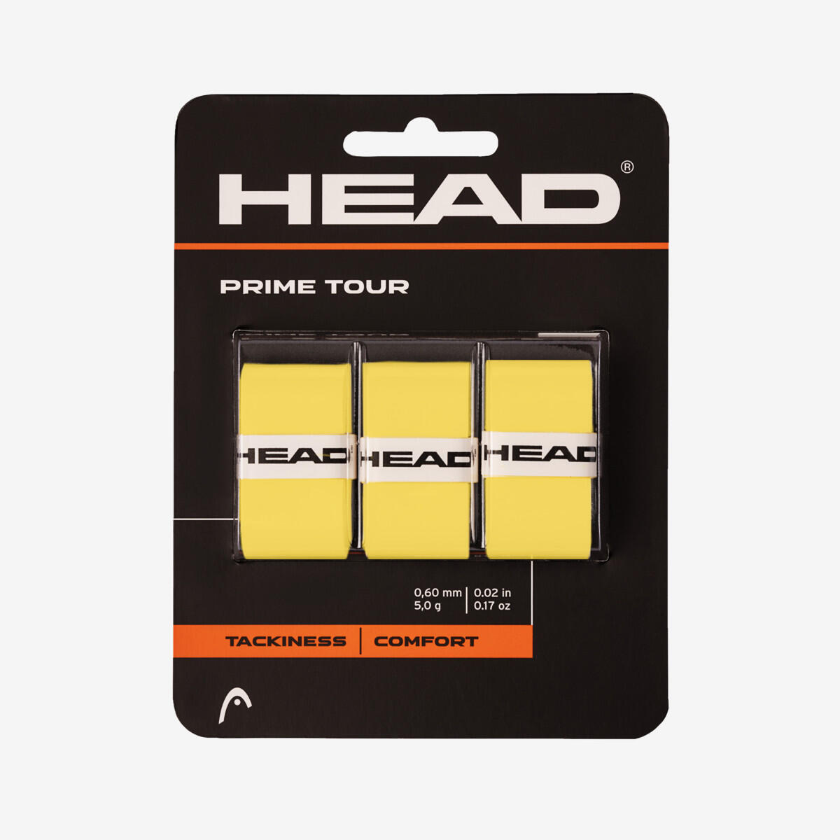 Owijki tenisowe wierzchnie Head Prime Tour x3 - żółta