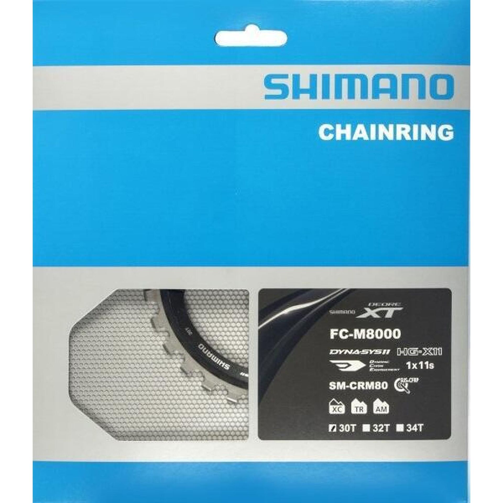 Shimano Łańcuch Deore XT SM-crm81 arkusze do FC-M8000 1-rzędowa wersja 30 zęby 2017 tarcza korby ISMCRM81A0