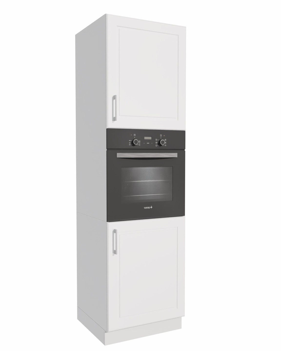 Słupek Do Zabudowy Piekarnika 60X213 Cm Mdf Biały Połysk