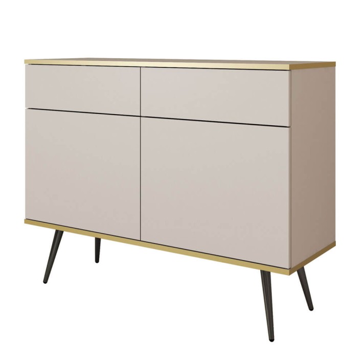 Komoda ORO KSZ-107 Beżowy Czarne nogi