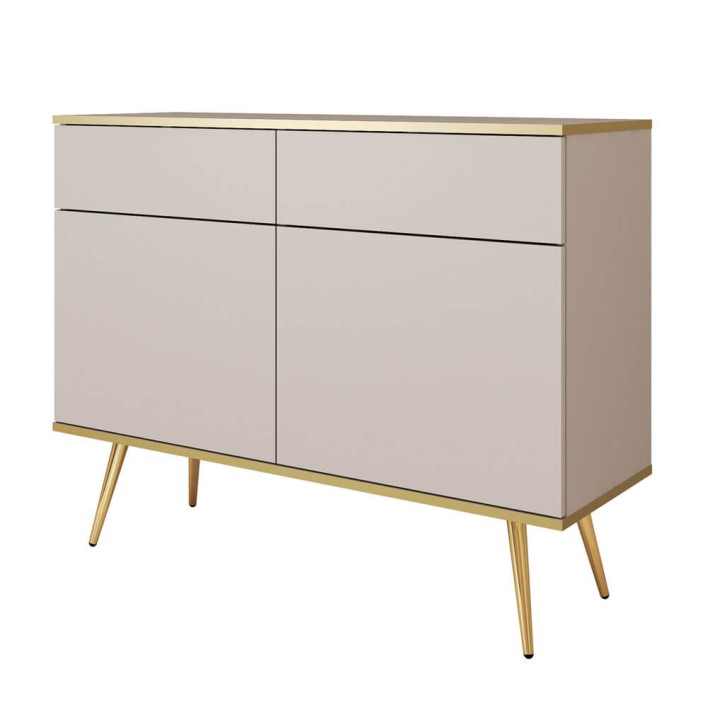 Komoda ORO KSZ-107 Beżowy Złote nogi