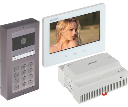 ZESTAW WIDEODOMOFONOWY DS-KIS704EY-ACW2/ALUMINUM Hikvision