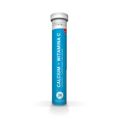 BIOCANTO Calcium 300mg + Witamina C 60mg, 24tabl. musujące