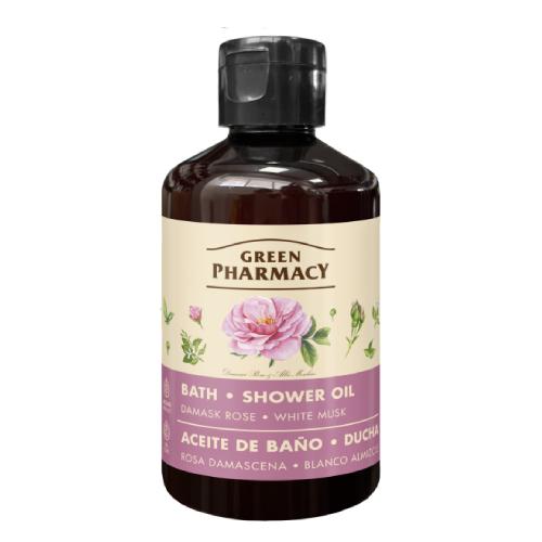 GREEN PHARMACY Olejek do kąpieli i pod prysznic, róża damasceńska i białe piżmo, 250ml
