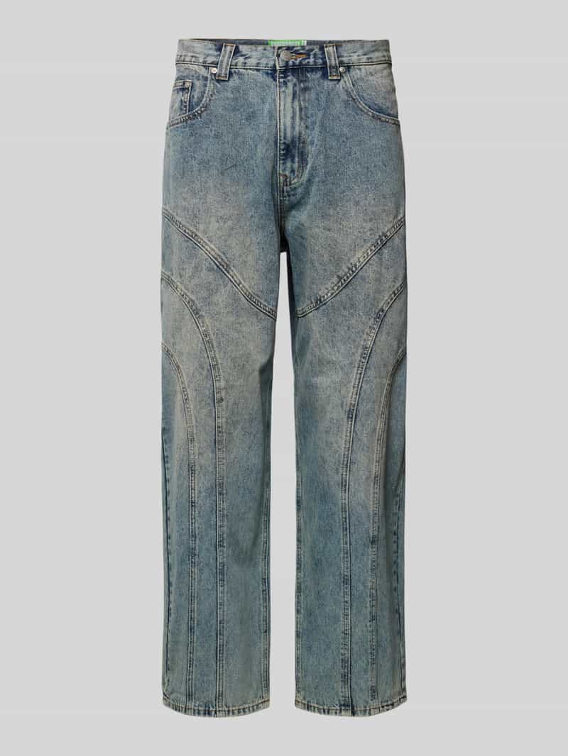 Jeansy o kroju baggy fit z 5 kieszeniami