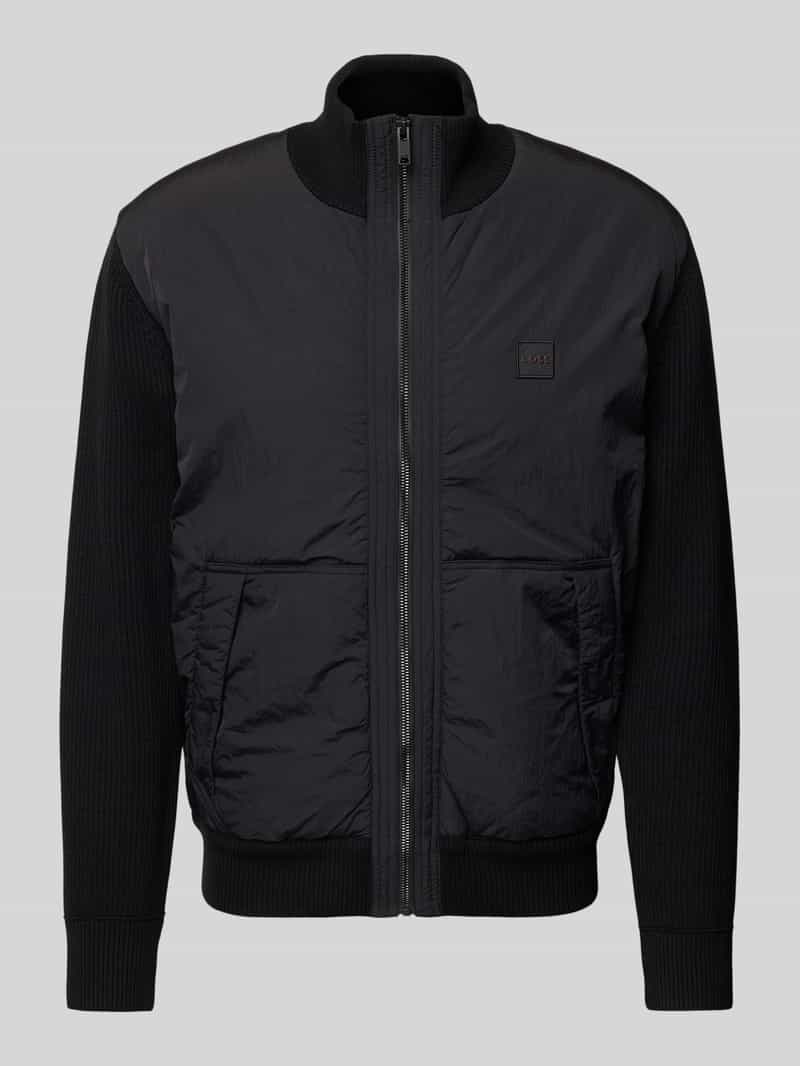 Kurtka z dzianiny z naszywką z logo model ‘Kydalbrio’