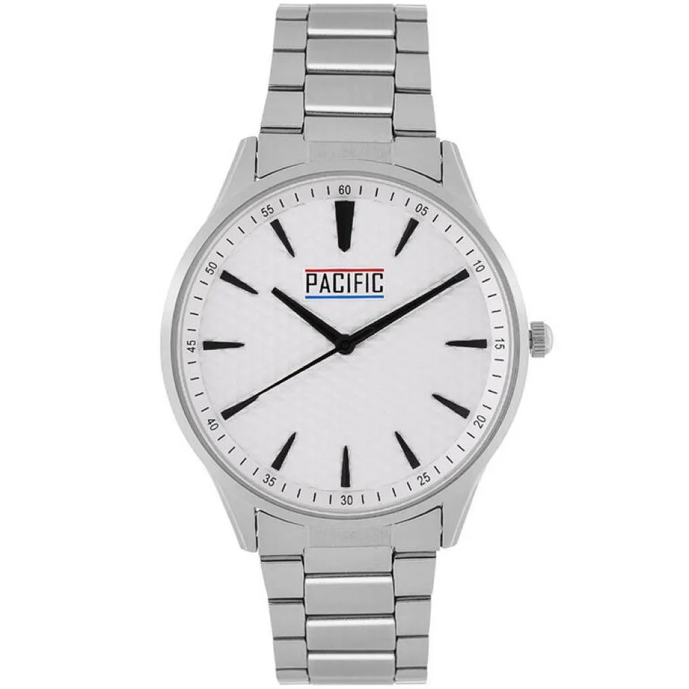 Srebrny męski zegarek z bransoleta PACIFIC X0075-01