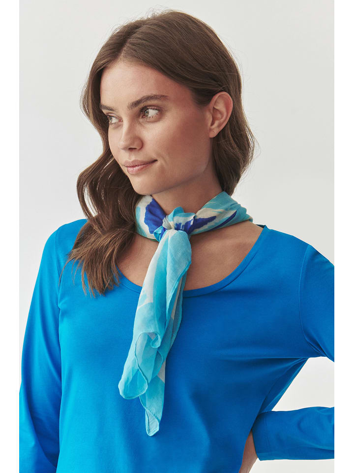 TATUUM Szal w kolorze błękitno-turkusowym - 180 x 86 cm