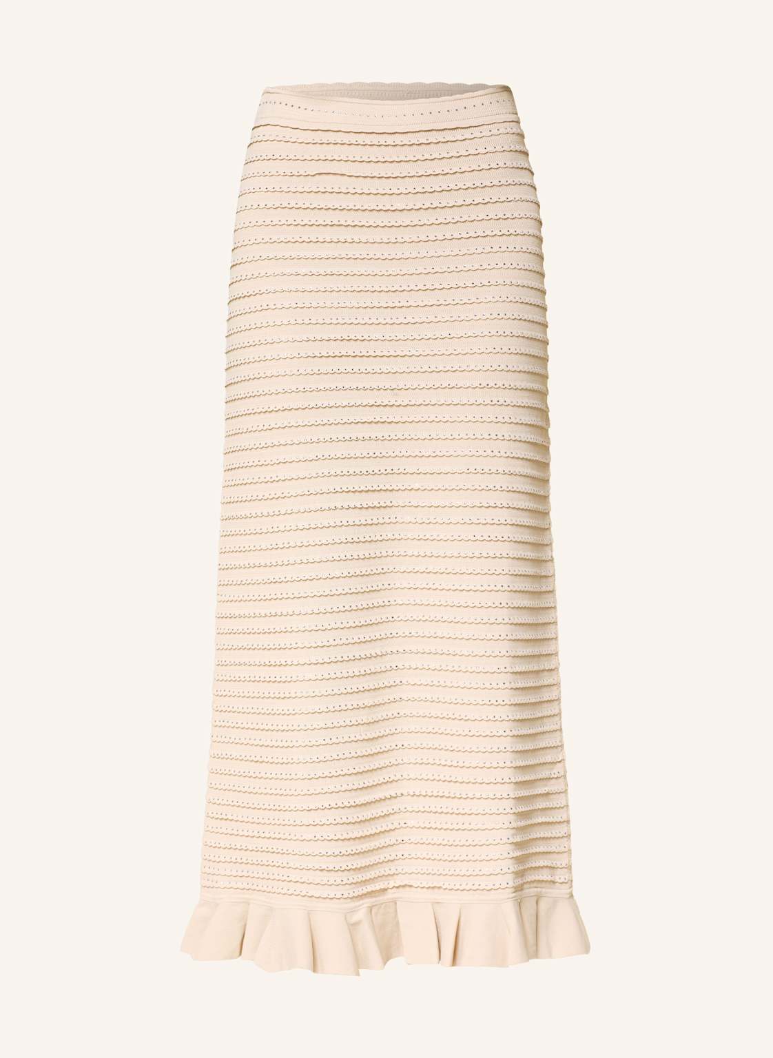 Sandro Spódnica Z Dzianiny beige