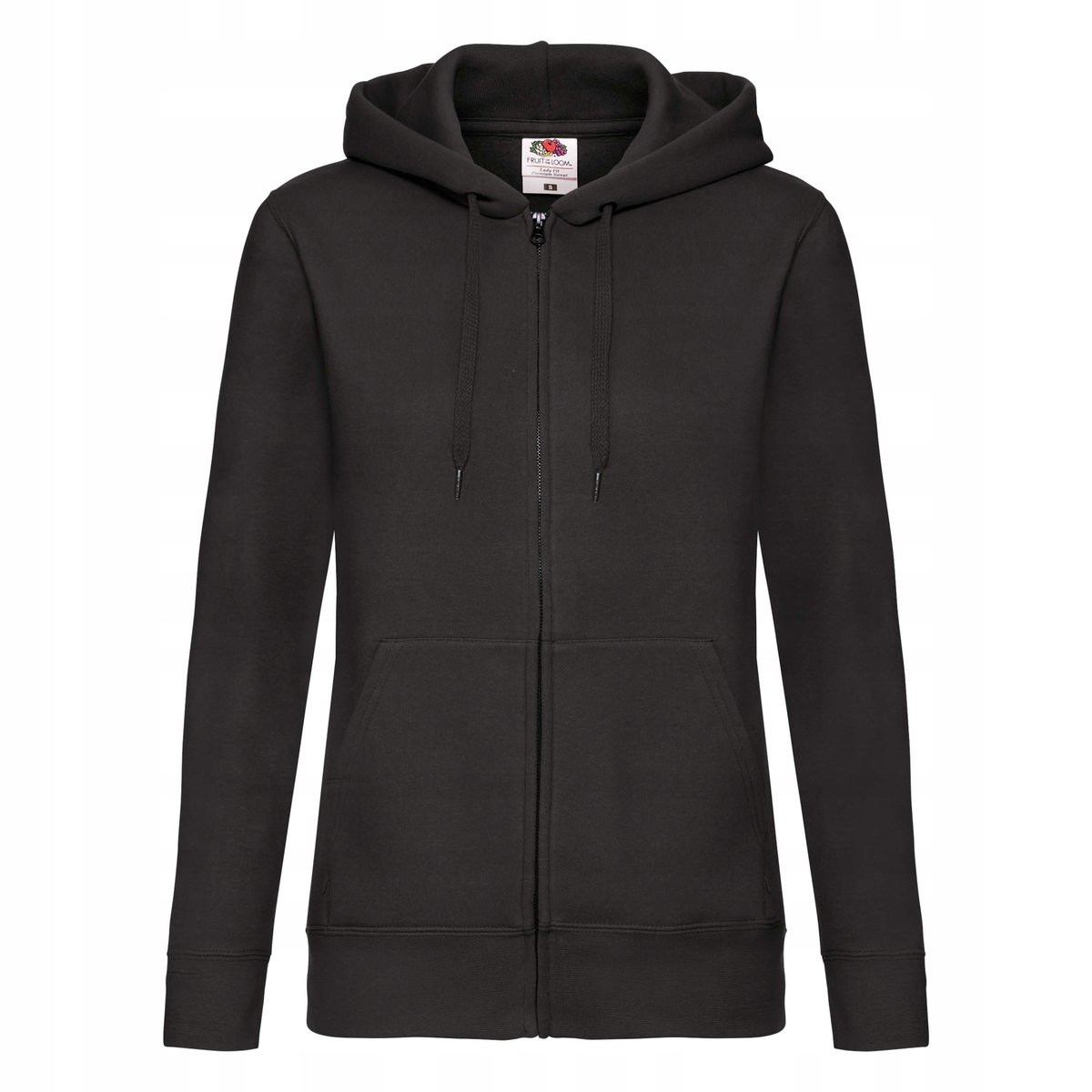 Bluza Damska Z Kapturem Rozpinana Zip Thru Hood Sweat Jacket Czarny r. XL