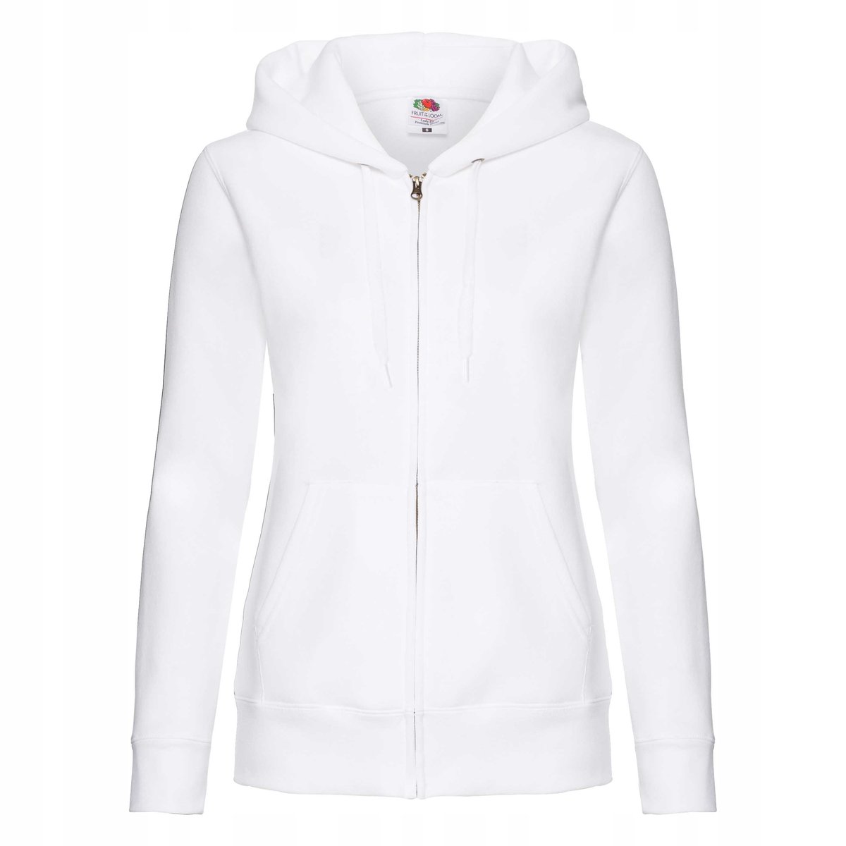 Bluza Damska Z Kapturem Rozpinana Zip Thru Hood Sweat Jacket Biały r. S
