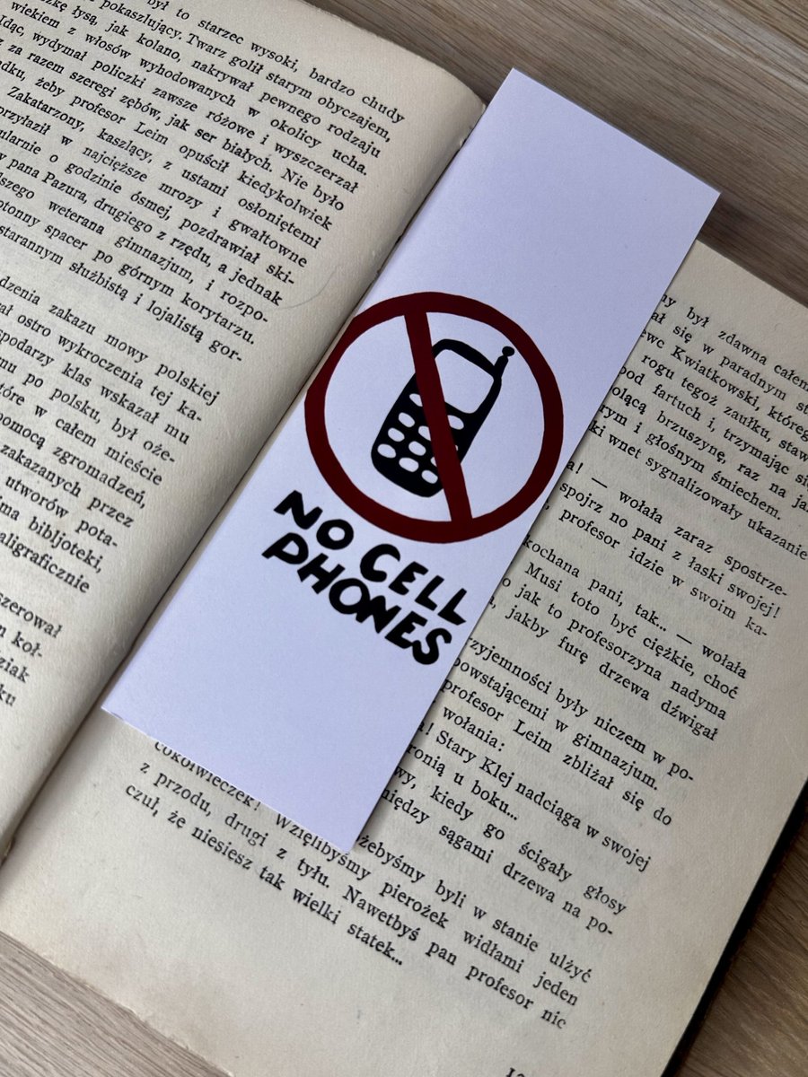 Zakładka do książki - no cell phones
