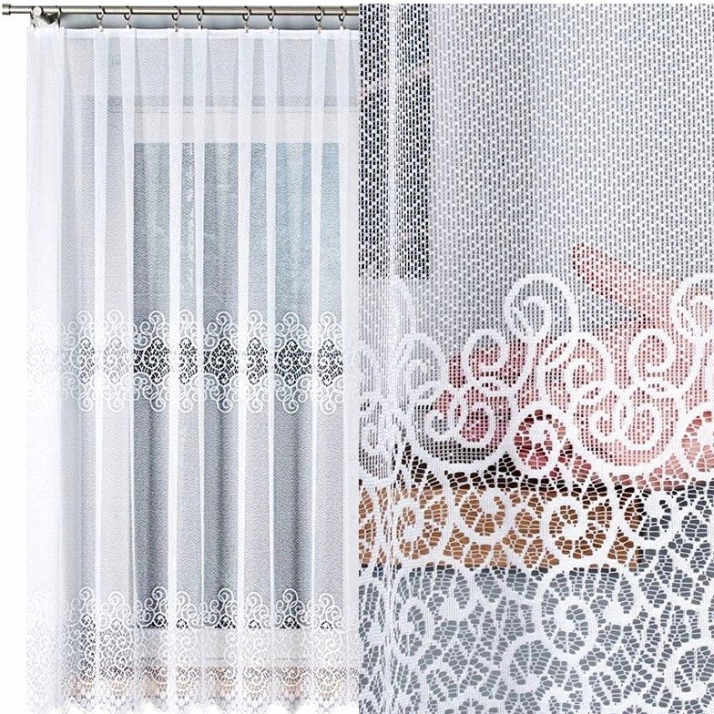 Firana żakardowa Violetta 200x170cm prosta (gotowa) z obszyciem