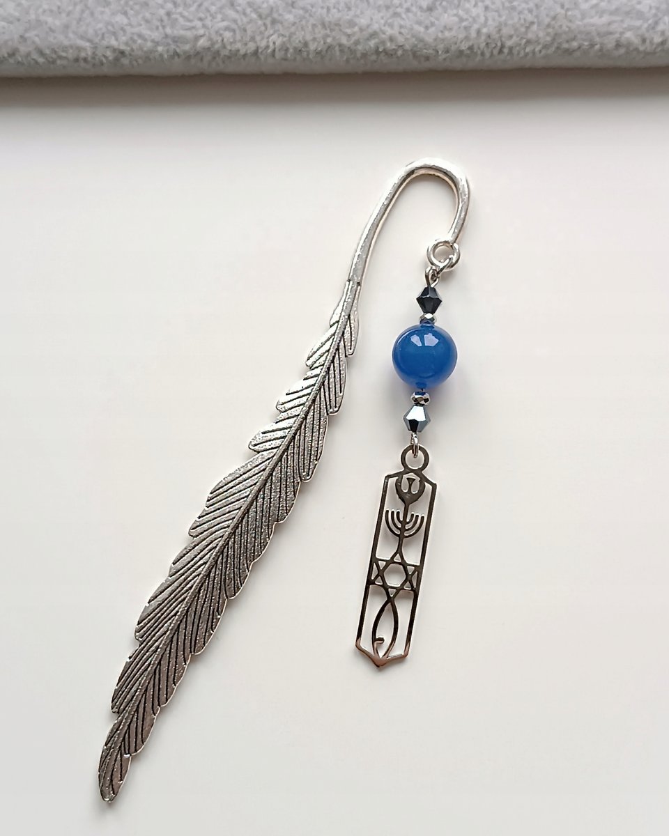 DUŻA ZAKŁADKA DO KSIĄŻKI MENORA GWIAZDA DAWIDA SYMBOL ŚWIECZNIK PREZENT