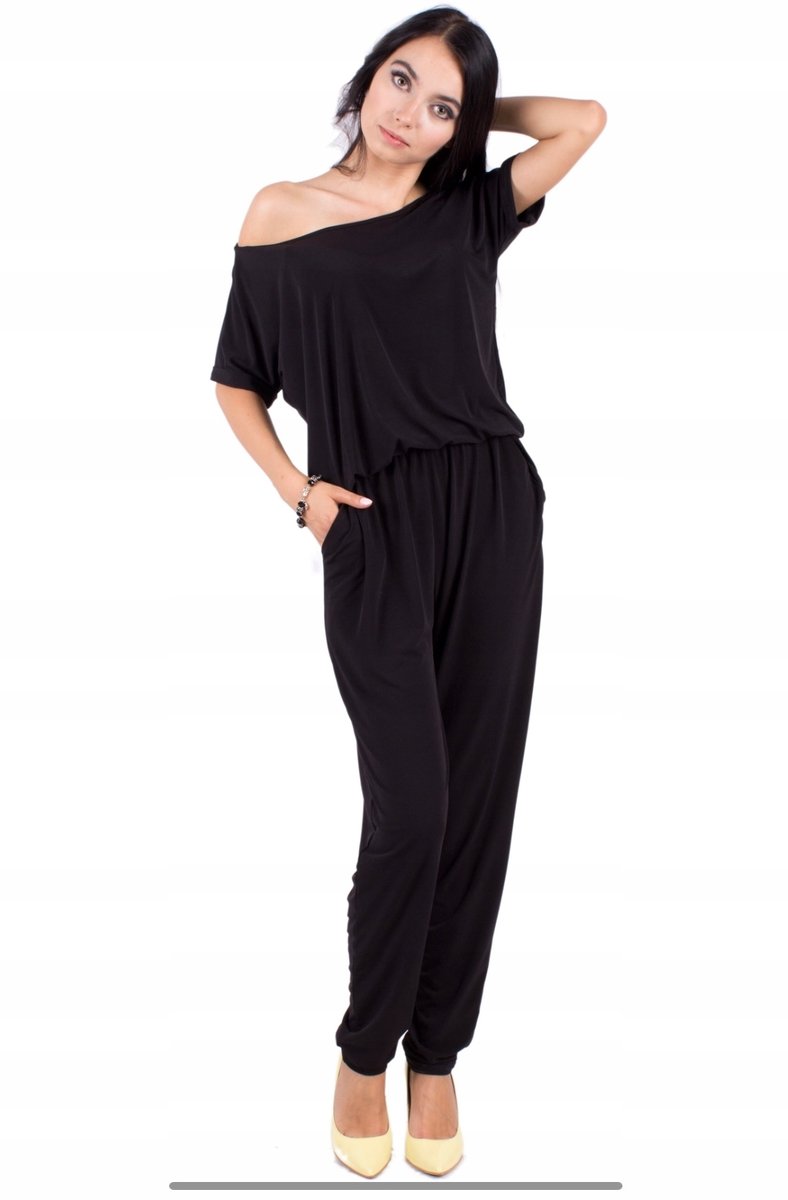 CZARNY KOMBINEZON POGRZEB ZALOBA PLUS SIZE XXL OKAZJA